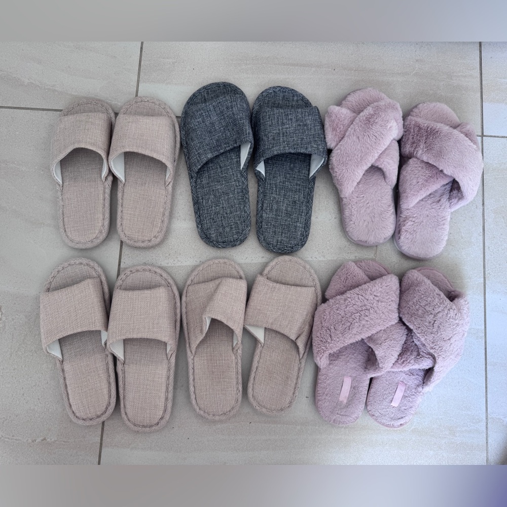 Home Slippers x6 pairs